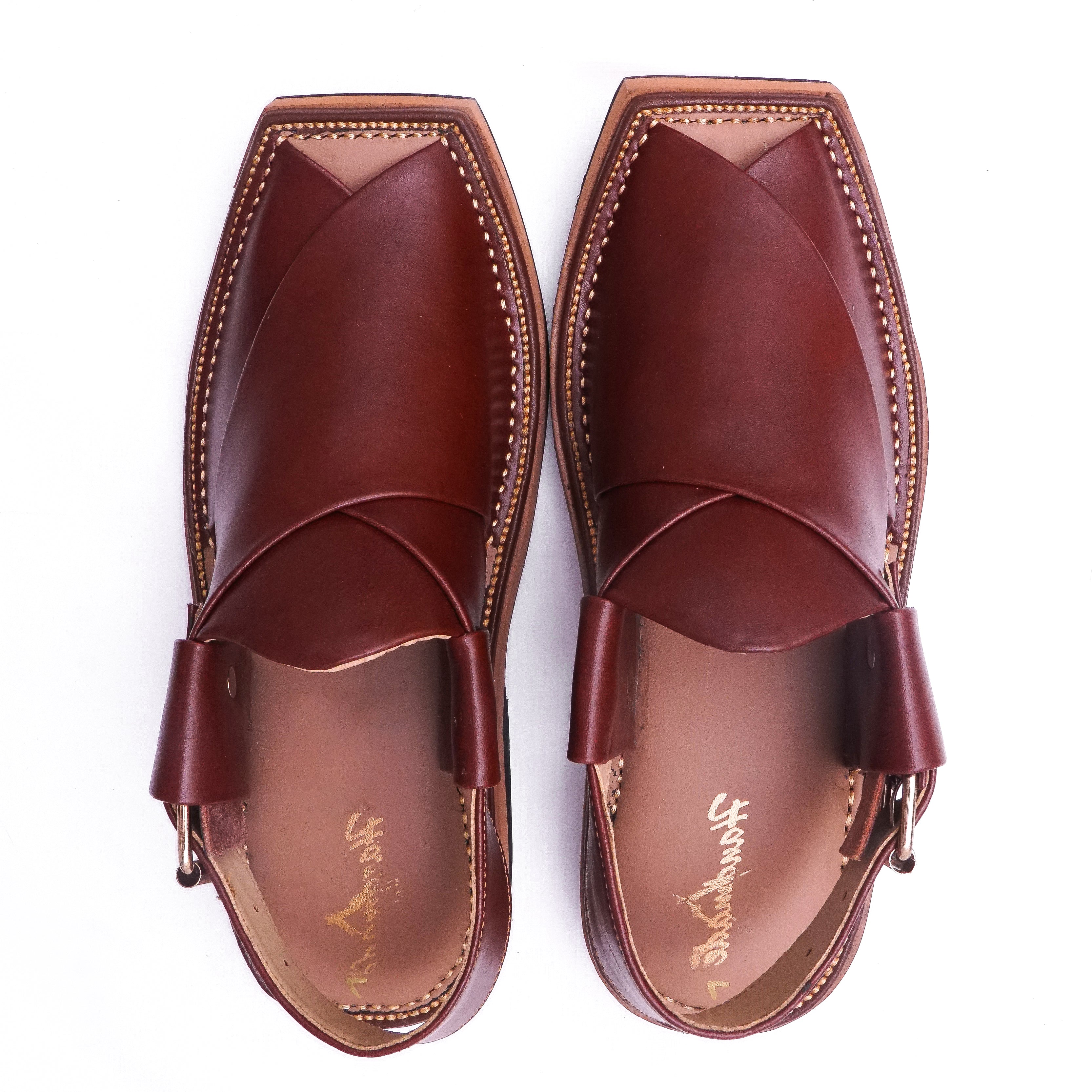 Article M-002 exquisite craftsmanship of Brown kaptan handmade Chappal