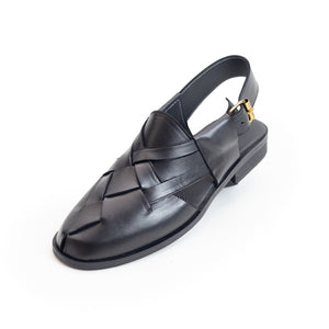 HANDMADE SMART NOROZI CHAPPAL BLACK
