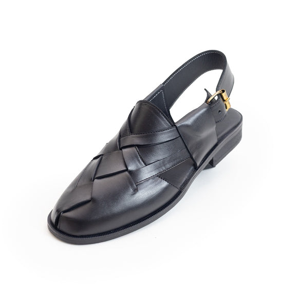 HANDMADE SMART NOROZI CHAPPAL BLACK
