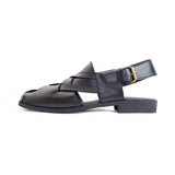 HANDMADE SMART NOROZI CHAPPAL BLACK