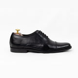 Article M-004 exquisite craftsmanship of OXFORD Black handmade shoes.