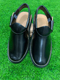 Exquisite craftsmanship of  Double Sole Jeans Black handmade Chappal