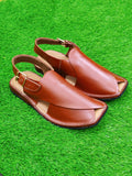 Article M-0011 exquisite craftsmanship of Brown Khyber handmade Chappal