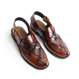 HANDMADE SMART NOROZI CHAPPAL SHINY BROWN