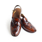 HANDMADE SMART NOROZI CHAPPAL SHINY BROWN