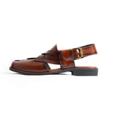 HANDMADE SMART NOROZI CHAPPAL SHINY BROWN