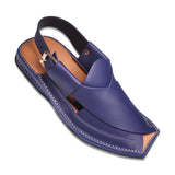 Article M-004 exquisite craftsmanship of Navy Blue Zalmi handmade Chappal