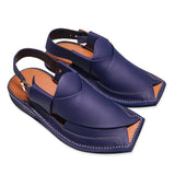 Article M-004 exquisite craftsmanship of Navy Blue Zalmi handmade Chappal