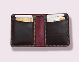 Handmade Bifold Burgundy Color Premium Wallet Model: W-03